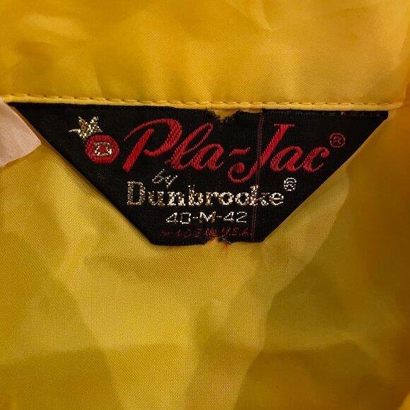 Vintage 70s Pla Jac By Dunbrooke Alaska Light Windbreaker Yellow Delta Junction - Picture 11 of 15